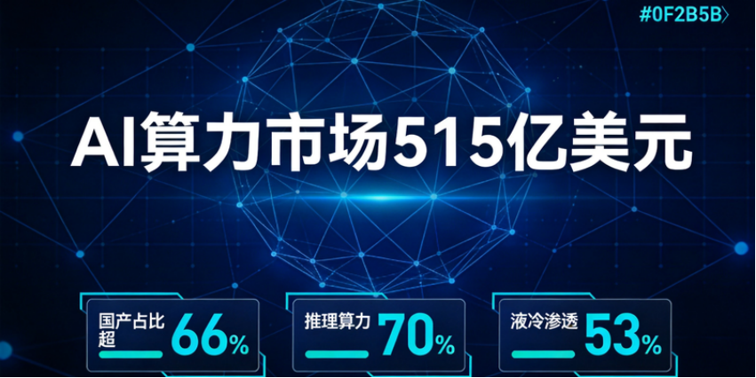2026年中国AI算力市场515亿美元：国产芯片份额首超英伟达，推理算力占比突破70%